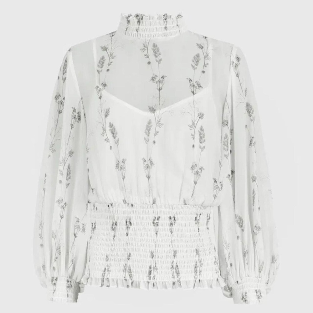 AllSaints Delfi Varanasi Lavender top